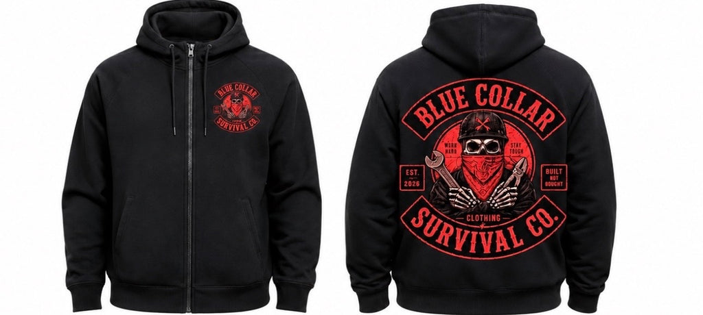 Blue Collar Survival Co Zip-Up Hoodie